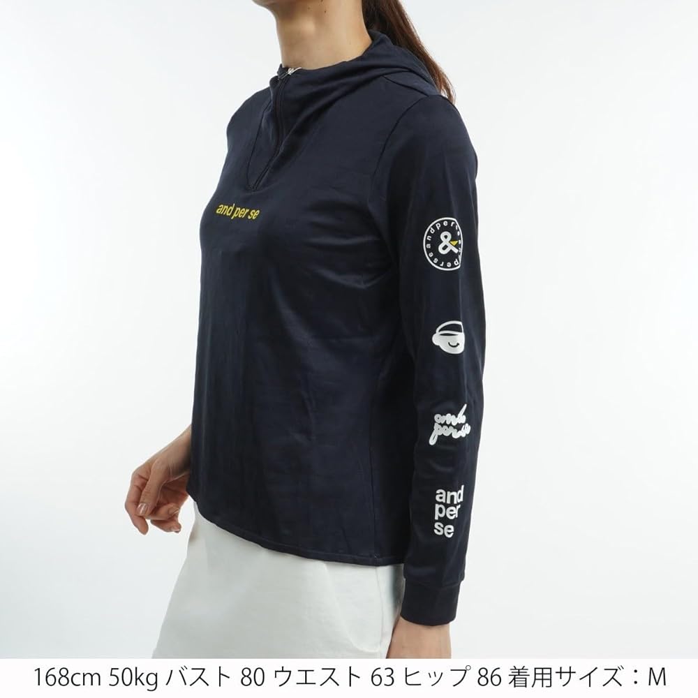 【ほぼ未使用】and per se パーカー　ネイビー　ゴルフウェア　レディース Amazon.co.jp: [アンパスィ] パーカー レディース ゴルフウェア
